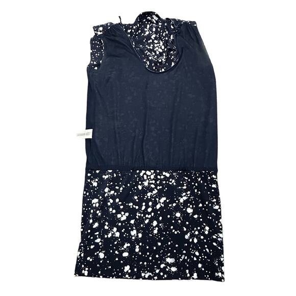 Michael Kors Dress Womens Size S Cowl Neck Sleeveless Tiered Stretchy Navy Art - Picture 4 of 9